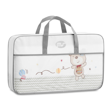 MS - Conjunto Textil para Cuna Play Together Gris y Blanco