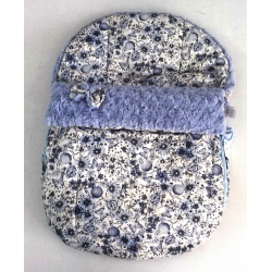 Rosy Fuentes Saco Pique Flor Pelo Azul