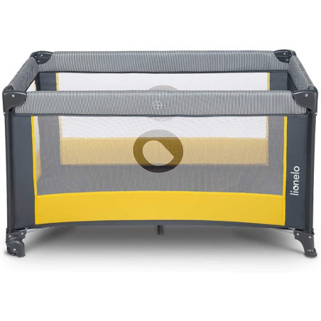 Lionelo Cuna de Viaje Stefi | Yellow Lemon gris y amarillo