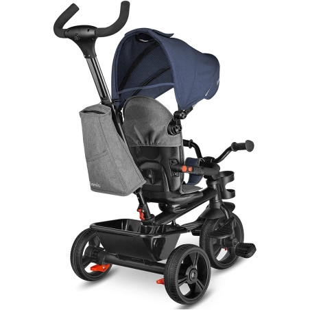 Lionelo Triciclo 2 en 1 Haari | Jeans en azul denim