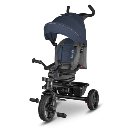 Lionelo Triciclo 2 en 1 Haari | Jeans en azul denim