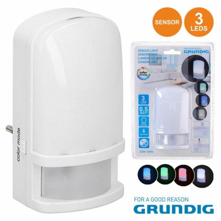 Grundig - Quitamiedos de luz LED (3) y 6 funciones