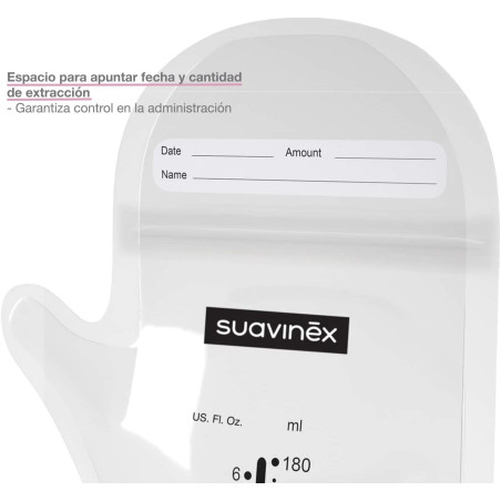 Suavinex - Bolsas herméticas de almacenaje para leche materna 25 uds