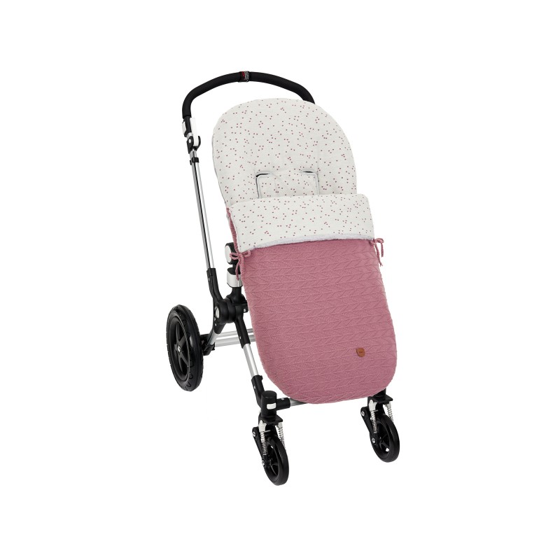 Paz Rodriguez - Saco bebé de silla de paseo Universal Huella rosa