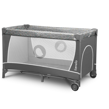 Lionelo - Cuna de Viaje con cambiador Flower |Grey Scandi Gris
