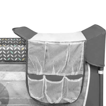 Lionelo - Cuna de Viaje con cambiador Flower |Grey Scandi Gris