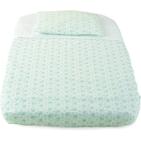Chicco Set textil para Minicuna 3 Piezas Foxy Blanco/Verde