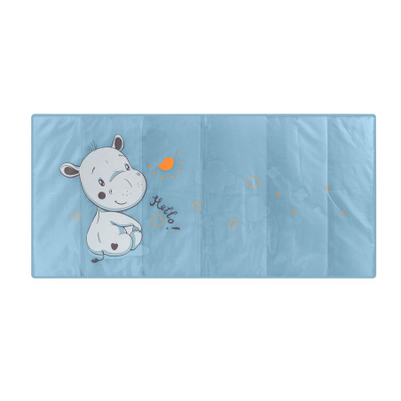 MS Cuna de viaje Cómplet plus Hippo Azul / Gris