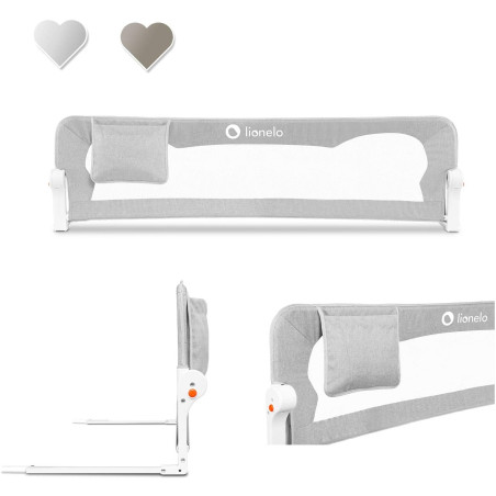 Lionelo Barrera de Cama Eva + bolsillo | Grey Melange
