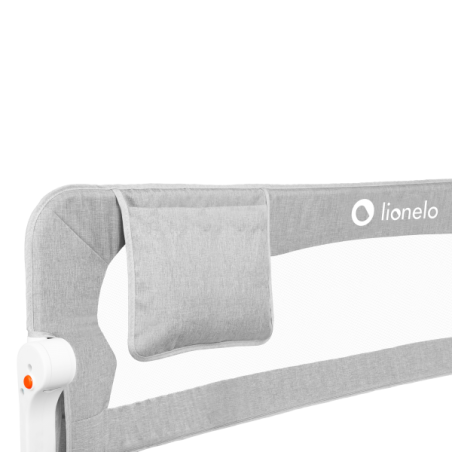Lionelo Barrera de Cama Eva + bolsillo | Grey Melange