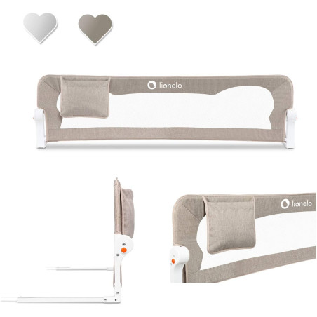 Lionelo Barrera de Cama Eva + bolsillo | Beige Melange