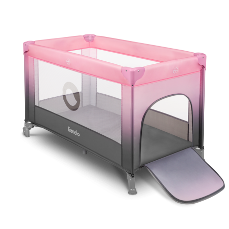 Lionelo Cuna de Viaje Stefi | Pink Ombre rosa y gris