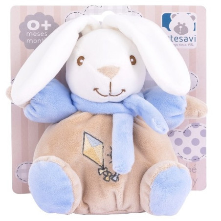 Baby Mini Conejito Sonajero 15cm Azul