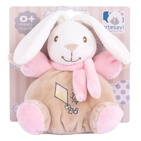 Baby Mini Conejito Sonajero 15cm Rosa