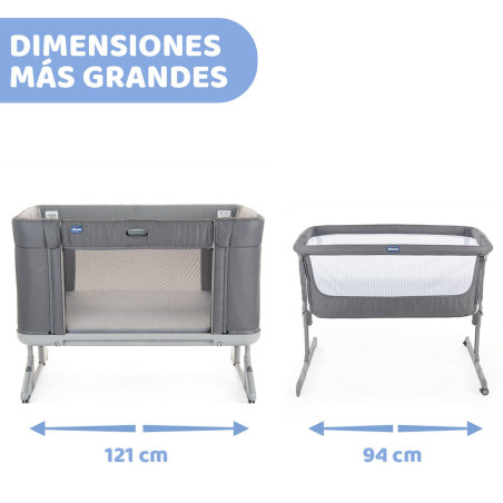 Chicco Cuna de colecho Next2Me Forever + SÁBANAS | Moongrey
