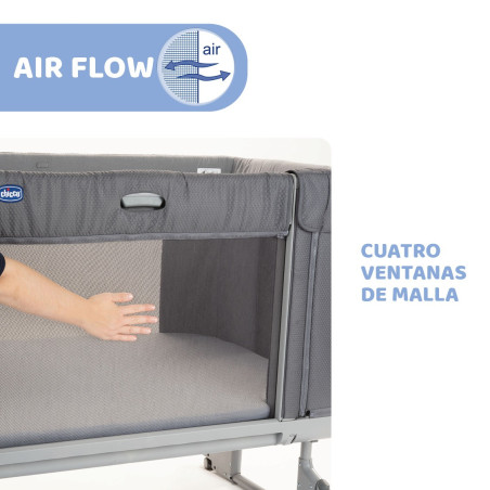 Chicco Cuna de colecho Next2Me Forever + SÁBANAS | Moongrey