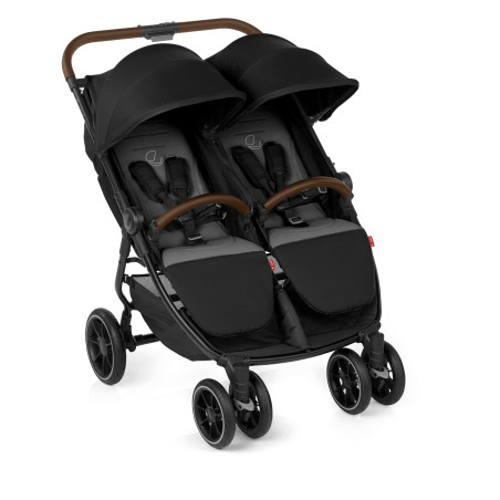 Jané Silla de paseo gemelar TwinLink + Plástico de lluvia | Cold Black