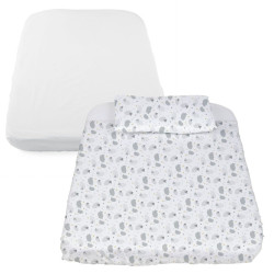 Chicco Set de sábanas Minicuna Next2Me Grey Sheep