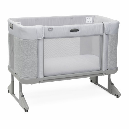 Chicco Cuna Next2Me Forever + SÁBANAS | Ash Grey Cross Collection