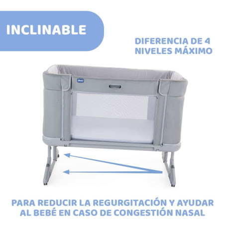 Chicco Cuna Next2Me Forever + SÁBANAS | Ash Grey Cross Collection