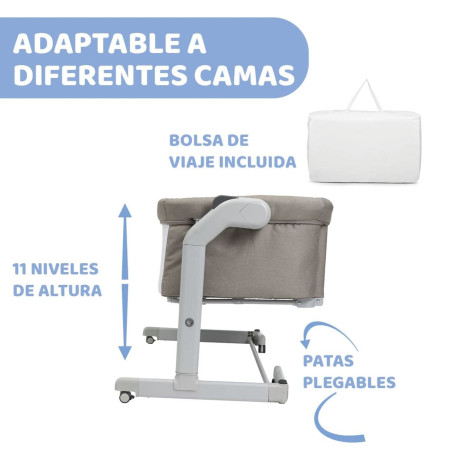 Chicco Cuna de Colecho Next2Me Magic Evo Desert Taupe