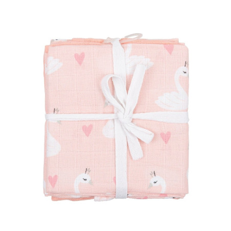 BimbiPirulos Pack 3 Muselinas Rosa *estampados variados*