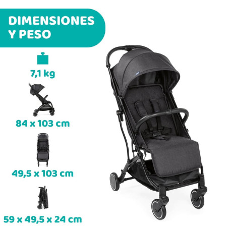 Chicco Silla de Paseo Trolley Me Stone + Burbuja + Kit Confort + Asas