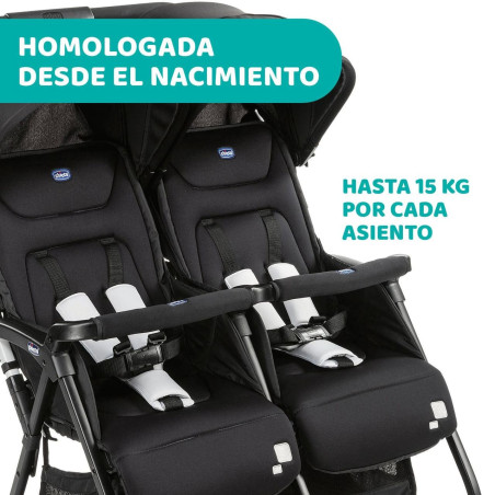 Chicco Silla de Paseo Ohlalá Twin gemelar Black Night + burbuja