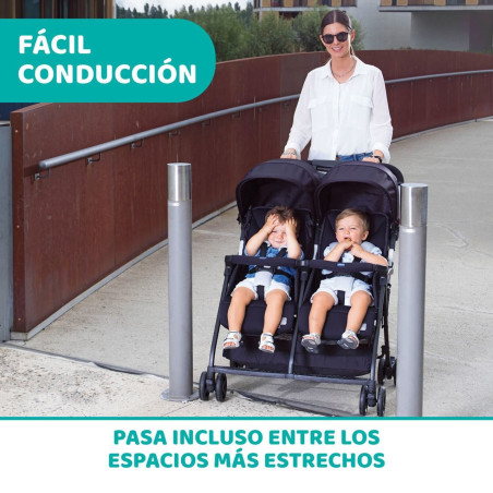 Chicco Silla de Paseo Ohlalá Twin gemelar Black Night + burbuja