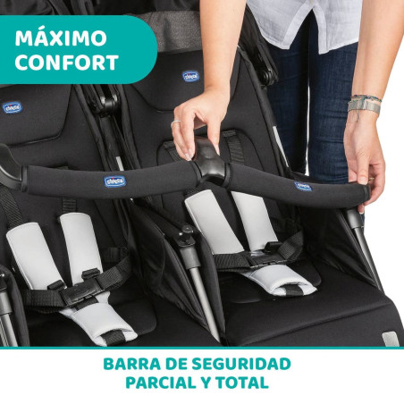 Chicco Silla de Paseo Ohlalá Twin gemelar Black Night + burbuja