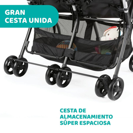 Chicco Silla de Paseo Ohlalá Twin gemelar Black Night + burbuja
