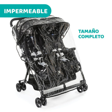 Chicco Silla de Paseo Ohlalá Twin gemelar Black Night + burbuja
