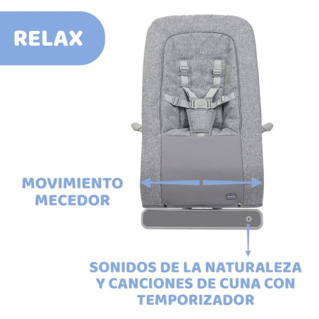 Chicco Hamaca de bebé Rhytm'n'Sound Ash Grey gris