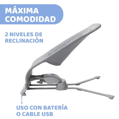 Chicco Hamaca de bebé Rhytm'n'Sound Ash Grey gris