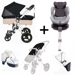 Baby Essentials Coche Baby Ace Negro + Baby Monsters...