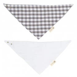 Coimasa 2 Bandanas-Bavoir Provenza Gris Foncé.