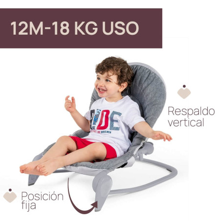Chicco Hamaca evolutiva de bebé Hooplà Titanium gris
