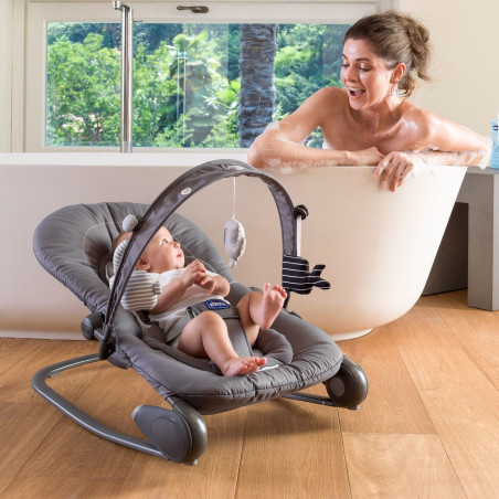 Chicco Hamaca evolutiva de bebé Hooplà Titanium gris