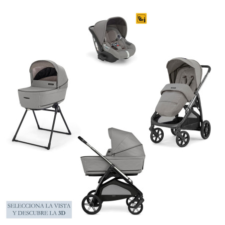 Inglesina Coche de bebé Aptica System Quattro Platinum Grey