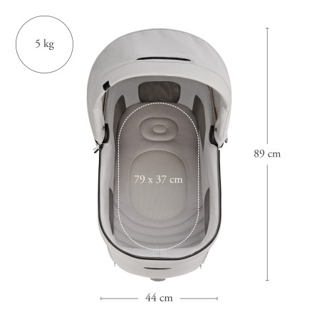 Inglesina Coche de bebé Aptica System Quattro Platinum Grey