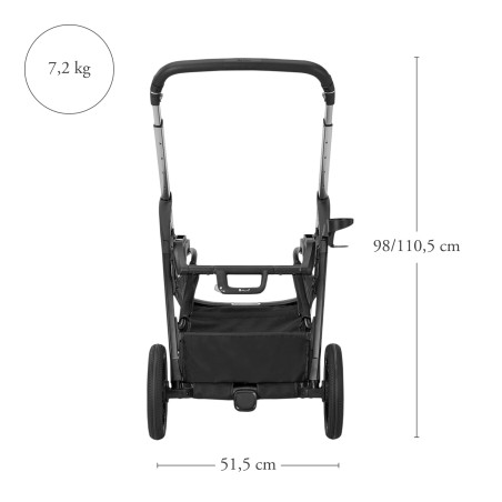 Inglesina Coche de bebé Aptica System Quattro Platinum Grey