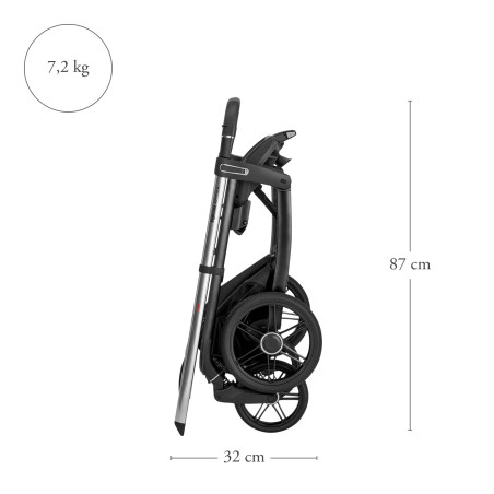 Inglesina Coche de bebé Aptica System Quattro Platinum Grey