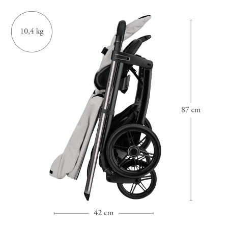 Inglesina Coche de bebé Aptica System Quattro Platinum Grey