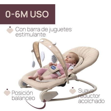 Chicco Hamaca evolutiva de bebé Hooplà Beige Re_Lux