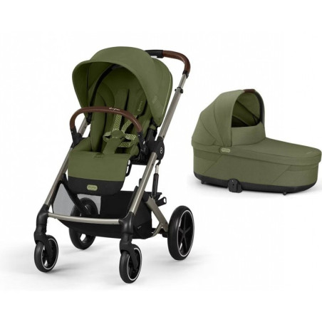 Cybex Coche Duo Balios S Lux + Cot S Lux | Moss Green