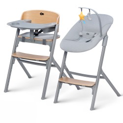 Kinderkraft Trona de bebé LIVY & CALMEE madera Bouncer Grey