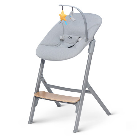 Kinderkraft Trona de bebé LIVY & CALMEE madera Bouncer Grey