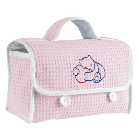 Chicco Set regalo Bolsa de cosmética piqué rosa