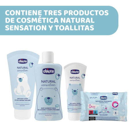 Chicco Set regalo Bolsa de cosmética piqué azul