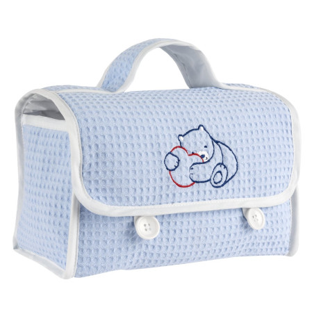 Chicco Set regalo Bolsa de cosmética piqué azul